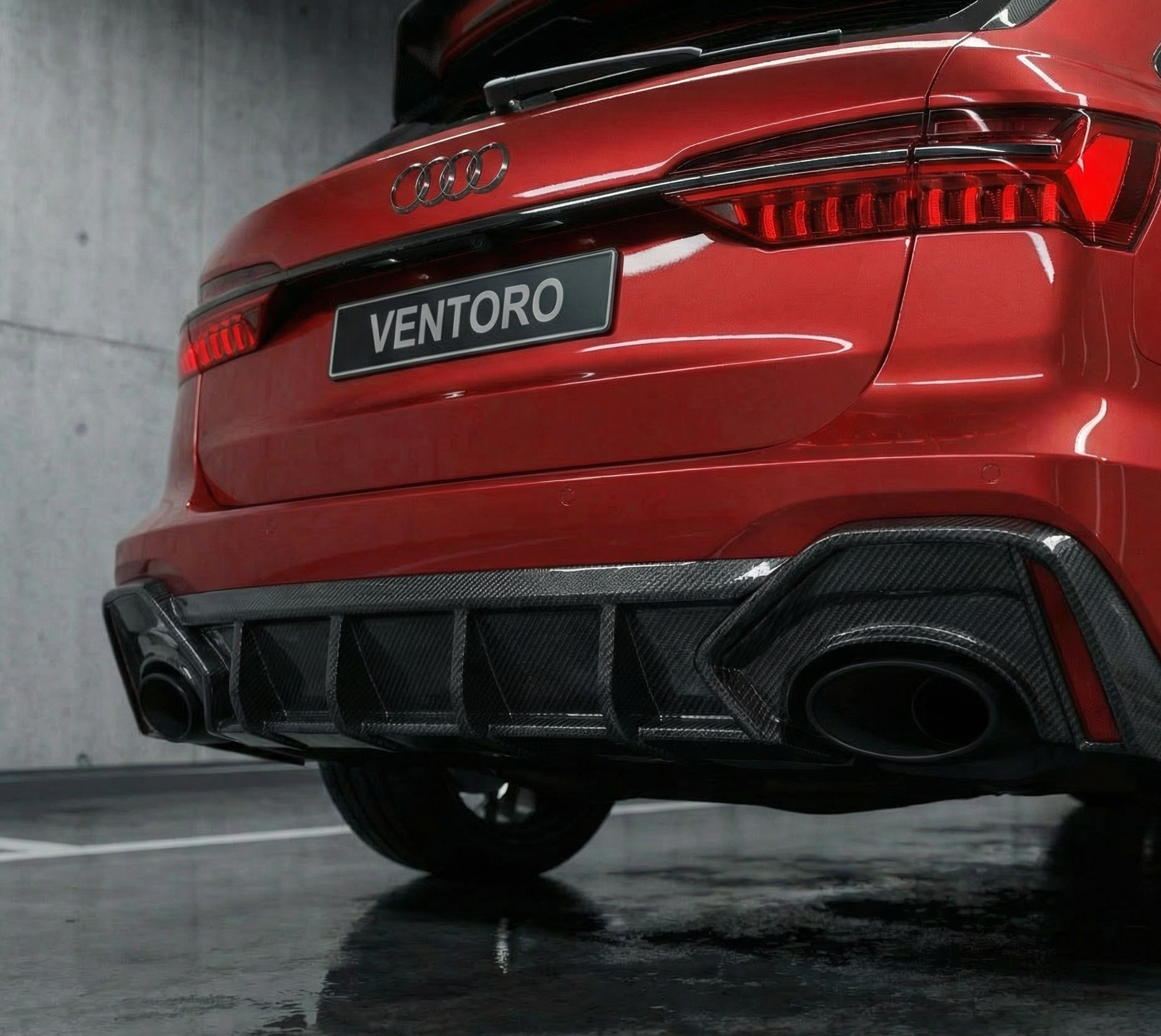 DYFUZOR ZDERZAKA TYLNEGO CARBON AUDI RS6 C8 - Image 4