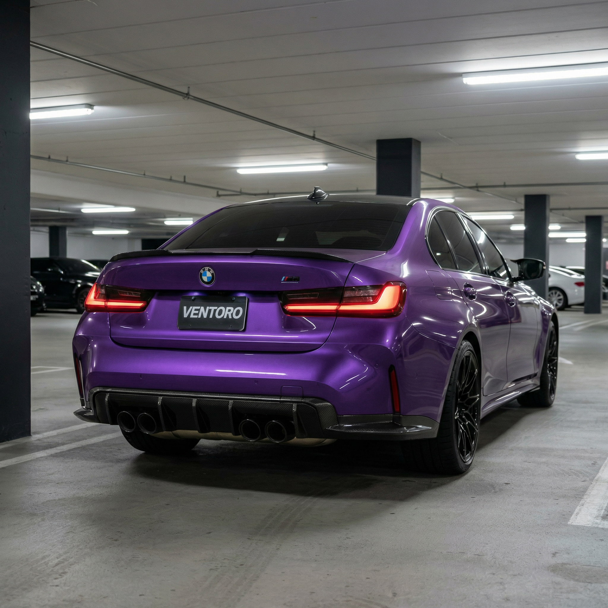 DOKŁADKI/LOTKI ZDERZAKA TYLNEGO CARBON BMW G80 M3 / G81 M3 C - Image 4