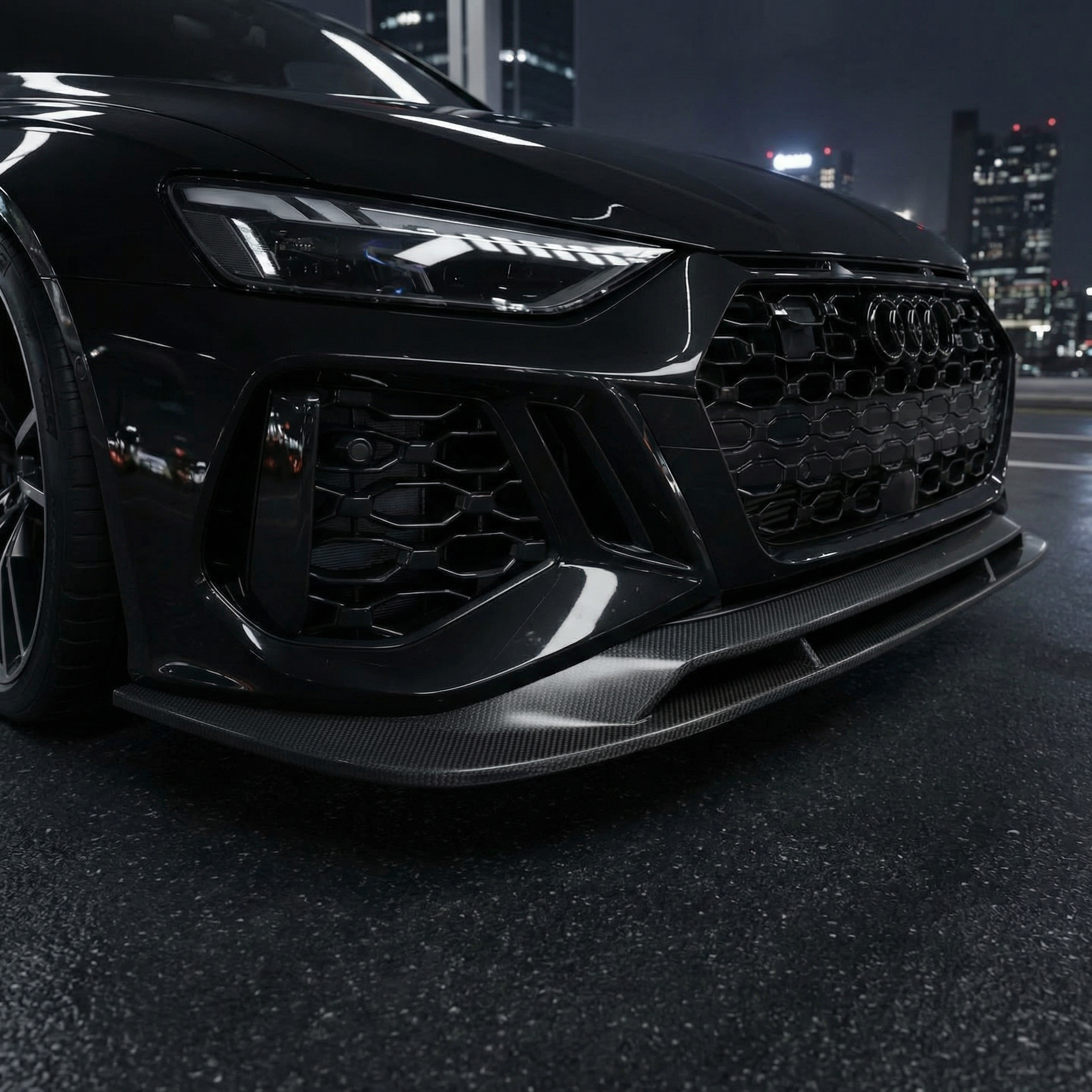 SPLITTER/DOKŁADKA ZDERZAKA PRZEDNIEGO CARBON AUDI RS3 8Y SEDAN - Image 4