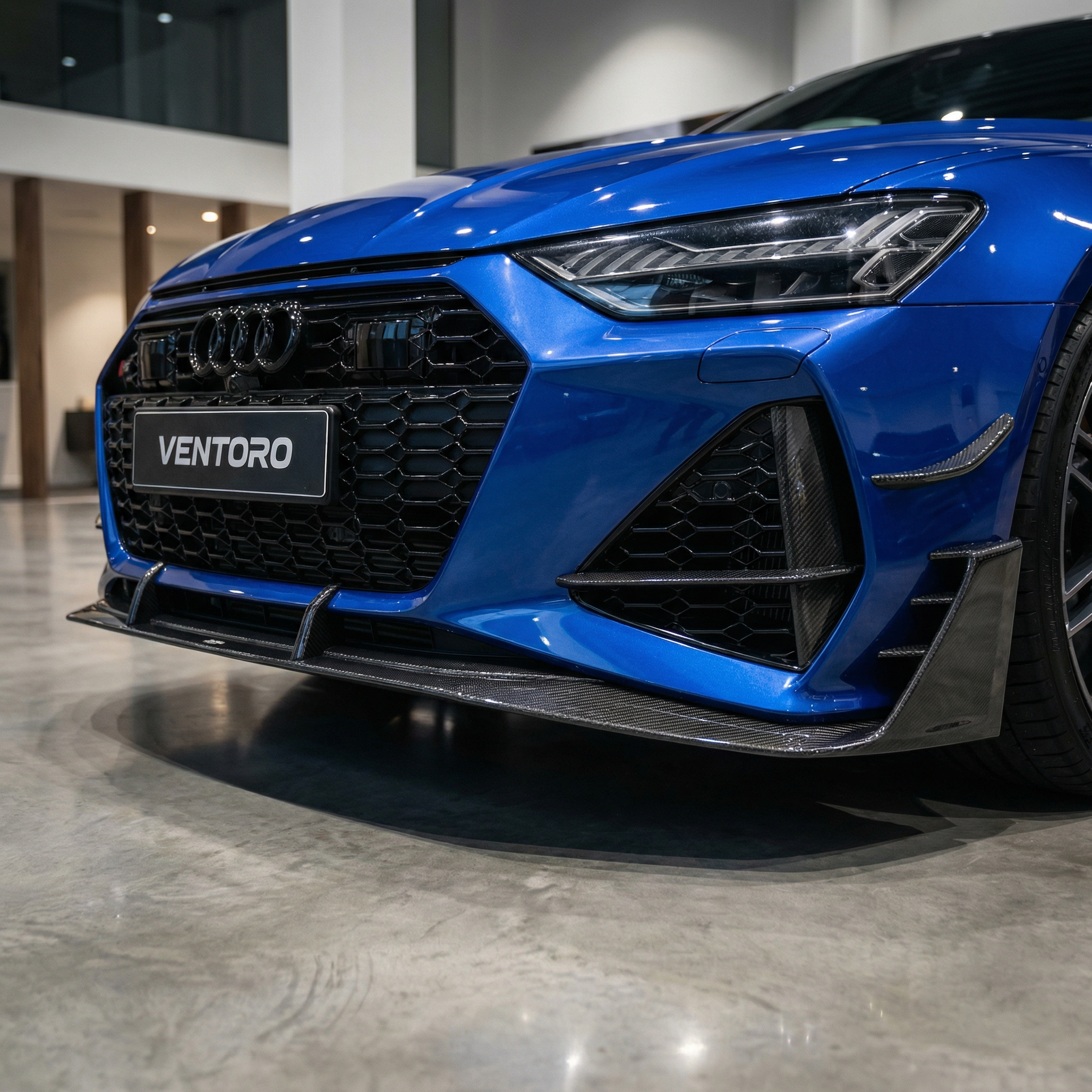 SPLITTER/DOKŁADKA ZDERZAKA PRZEDNIEGO CARBON AUDI RS7 C8 - Image 4