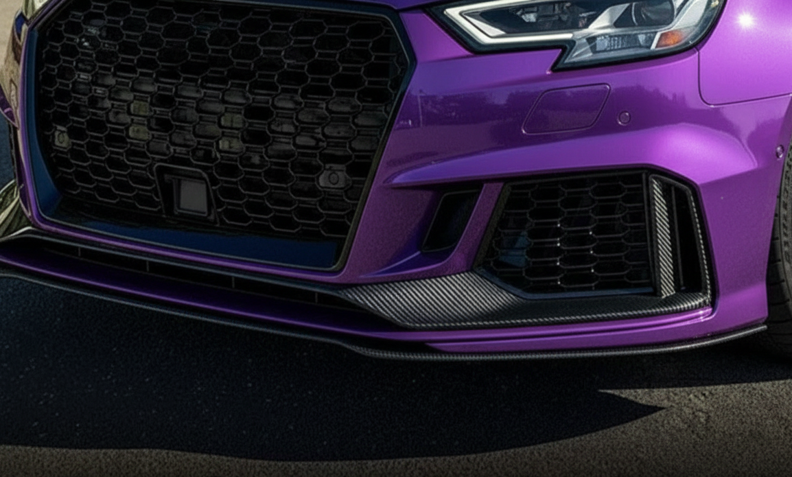 SPLITTER/DOKŁADKA ZDERZAKA PRZEDNIEGO CARBON AUDI RS3 8V - obrazek 4